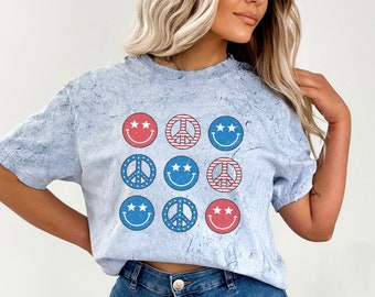 Retro USA Tie Dye shirt, Freedom Tour, Retro fourth shirt, Womens 4th of July shirt, America Patriotic Shirt, Independence Day