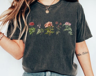 Wildflower Comfort Colors T-Shirt | Vintage Floral Tee