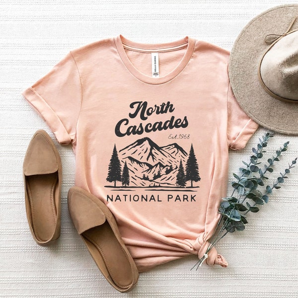 North Cascades National Park Graphic Shirt | Washington State TShirt | Pacific Northwest| Hiking Outdoor Camping Nature | Vintage Shirt