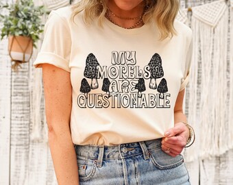 Mushroom Graphic Tee | Cottagecore Morels Fungi Shirt