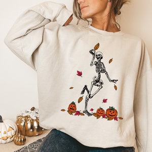 Skeleton Sweatshirt | Halloween Sweatshirt | Dead Inside But Its Fall | Spooky Season | Pumpkin Sweatshirt | Happy Fall Yall | Spooky Vibes