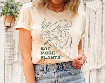 Eat More Plants T-Shirt | Vegetarian Vegan Graphic Tee