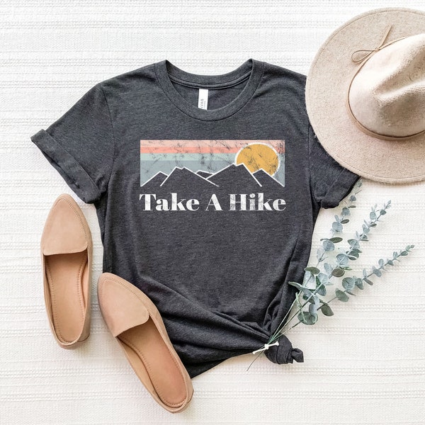 Take a Hike Graphic Tee Shirt  | Earth Day | Hiking Outdoor Nature Camping Mountain| Oversized T-Shirt | Vintage