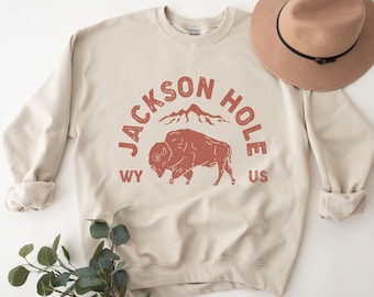 Jackson Hole Wyoming Sweatshirt | Vintage Style Mountain Tee