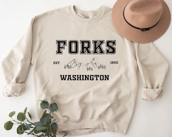 Forks Washington Sweatshirt | Twilight Saga Merch, Vintage Style