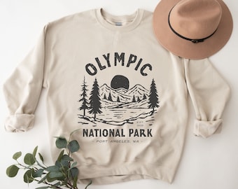 Olympischer Nationalpark, Vintage Wanderpullover, Naturpullover, Washington State