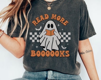 Teacher Halloween Shirt | Halloween Teacher | Read More Books | Spooky Teacher Ghost Shirt | Teacher Teams Shirt | Halloween Party | Vintage