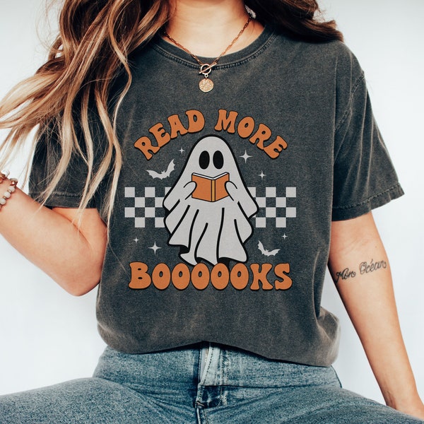 Teacher Halloween Shirt | Halloween Teacher | Read More Books | Spooky Teacher Ghost Shirt | Teacher Teams Shirt | Halloween Party | Vintage