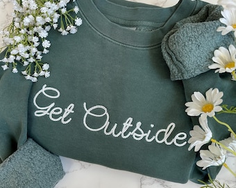 Bluza z haftem "Natura", Bluza "Szanuj lokalną przyrodę", Parki narodowe, Bluza "Granola Girl" na kemping na świeżym powietrzu, Wyjdź na zewnątrz