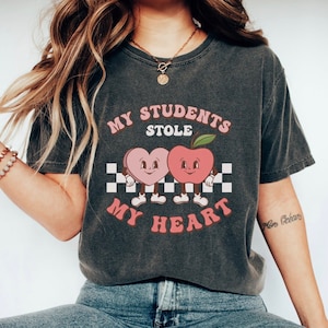 Teacher Valentine's Day Shirt | Valentine Teacher Shirt | XOXO | Students Stole My Heart | Gift for Teacher | Valentine Card | Retro