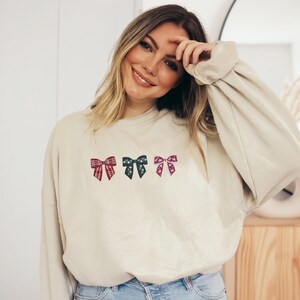 Red Bows Relaxed Fleece Sweatshirt