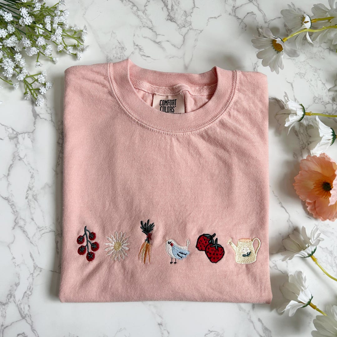 Citrus Garden Embroidered Shirt & Shorts Set