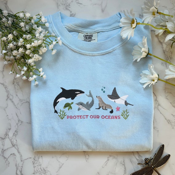 Respect Local Wildlife Embroidered Tshirt, Protect National Parks, Camping Outdoors Granola Girl Shirt, Environmental Tshirt, Comfort Colors