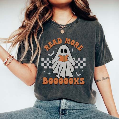 Teacher Halloween Shirt | Halloween Teacher | Read More Books | Spooky Teacher Ghost Shirt | Teacher Teams Shirt | Halloween Party | Vintage