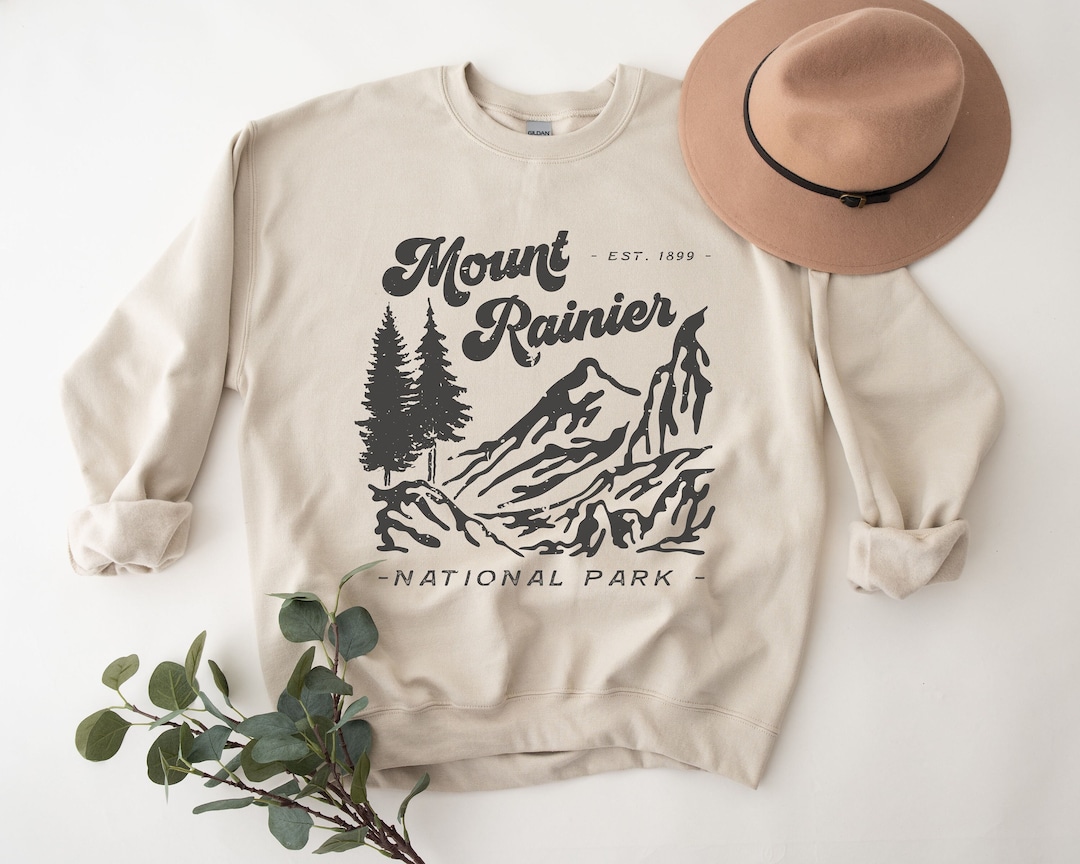 Mt. Rainier National Park Sweatshirt Unisex Washington - Etsy