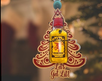 Let's Get Lit Mini Alcohol Christmas Ornament
