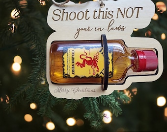 Mini Fireball alcohol shooter Christmas ornament  DIGITAL FILE