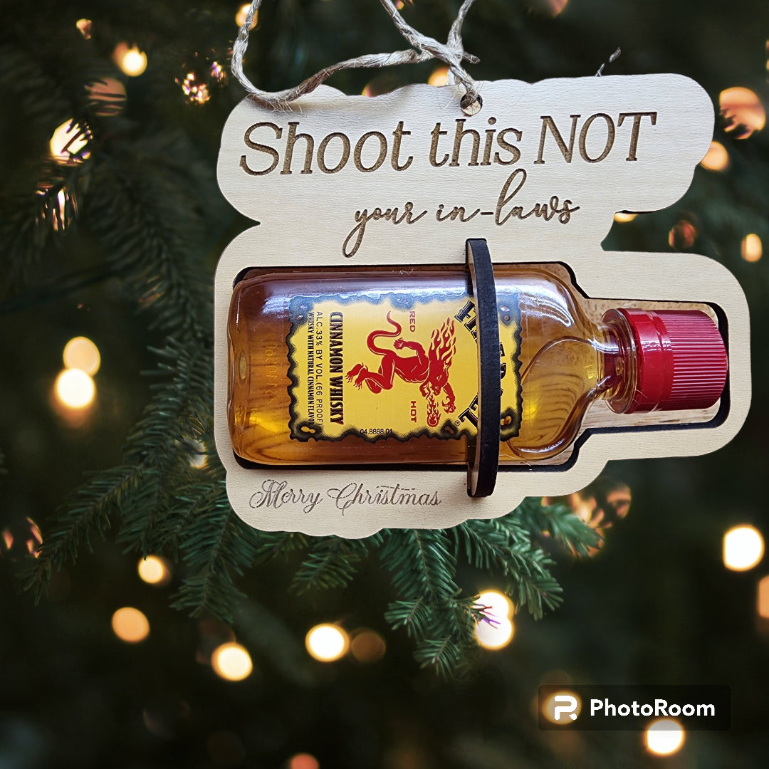 Mini Fireball Alcohol Shooter Christmas Ornament DIGITAL FILE - Etsy