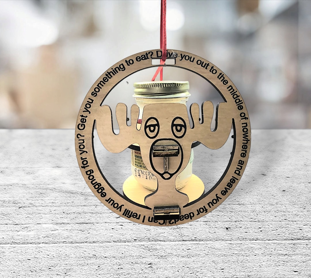Christmas Vacation Eggnog Moose Mini Moonshine Ornament Etsy