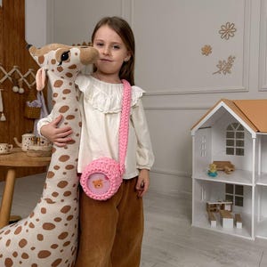 Tasche für ein Mädchen, Umhängetasche, rosa Tasche für ein Kind, kleine süße Tasche, ein Geschenk für ein Kind, eine Tasche, meine erste Geldbörse, Geldbörse an einer Kette
