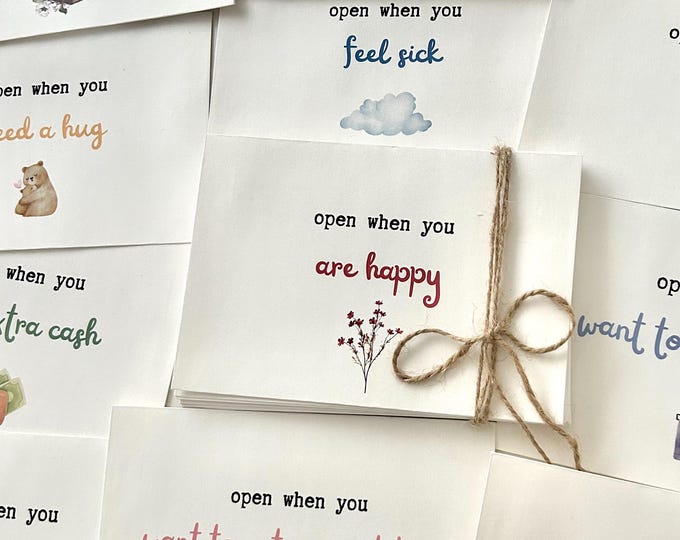 18 Open When Envelopes - College Graduation - High School Grad Gift College Letters Going Away to College Care Package College Survival Kit