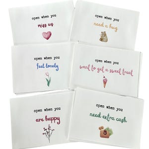 18 Open When Envelopes - College Graduation - High School Grad Gift College Letters Going Away to College Care Package College Survival Kit image 3