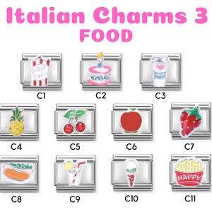 Italian Charm Bracelet Links, Classic 9mm size, Custom Italian Charm Bracelet, Vintage Italian Charm Bracelet, Animal Charms, Girly Charms