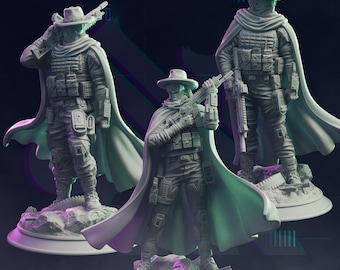 サイバーパンク アーミー - デルタ部隊ブッシュレンジャー (3 モデル) | SF | RPG | 32 mm スケール | Cyberstash