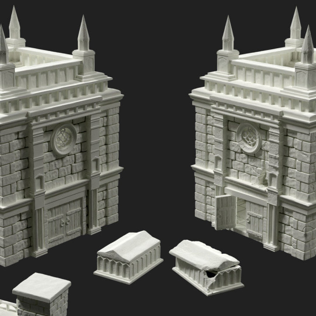 Mausoleum (complete Set) | Terrain | Fantasy | |RPG Tabletop | 32mm ...