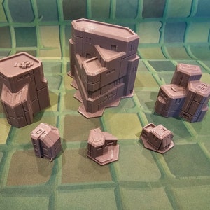 Housing terrain 6 models)  | Mecha combat terrain  | Battletech | PLA | 0MEGA TECH