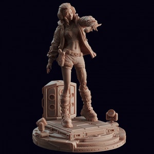 Hina "Wavefront" Stevens | Cyberpunk Funk Idol |  SciFi | RPG | 32mm scale  | Cyberstash