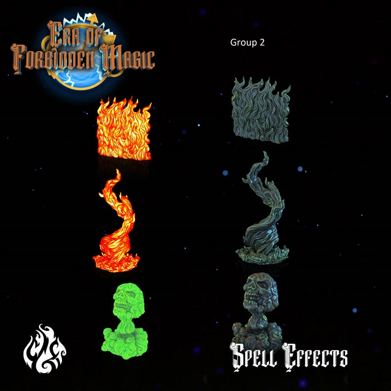 Arcknight Flat Plastic Miniatures - Pathfinder Generic Spell - Foto 14