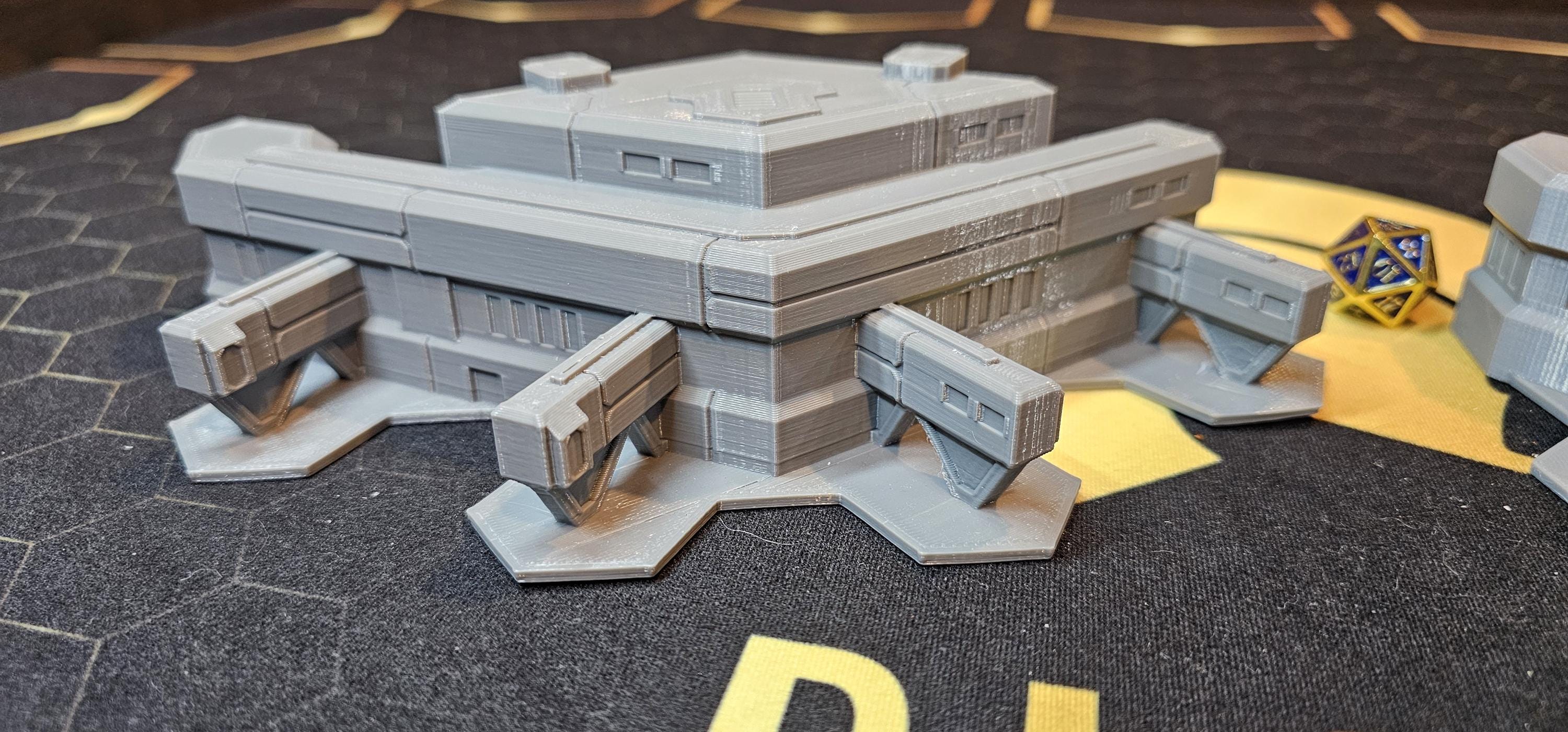 Aerospace Terminal (2 Models) | Mecha Combat Terrain | 0MEGA TECH - Etsy