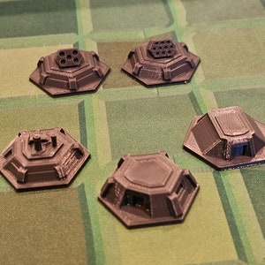 Bunkers & Missile Launchers (5 models)  | Mecha combat terrain  | Battletech | 0MEGA TECH