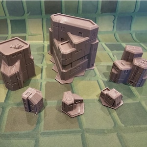 Terreno de vivienda (7 modelos) / Terreno de combate de mechas / PLA / 0MEGA TECH