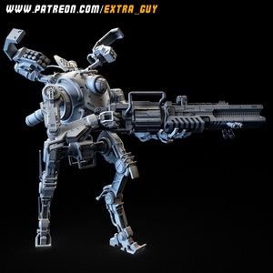Robot Titan | RPG | Wargaming | Sci Fi Miniature | 75mm or 100mm | Extra Guy