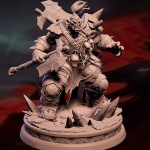 Ork / Leader / Eroe / Gioco di ruolo da tavolo / 32 mm o 75 mm / Eroi e cattivi