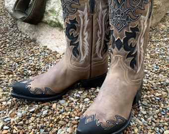 Overlay Western Boots - Etsy