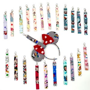 Mickey and Minnie Ears headband holder, ears lanyard, strap, saver, backpack clip