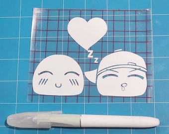 Dangos in Love - Anime Waterproof Vinyl Decal, Sticker - Cool Anime Decal - PC, Car Waifu Sticker