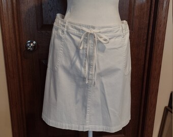 Vintage Talbot's mujer Stretch white falda talla 20