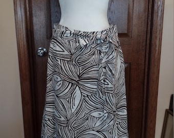 Vintage Talbot's Irish linen skirt crema y diseño marrón