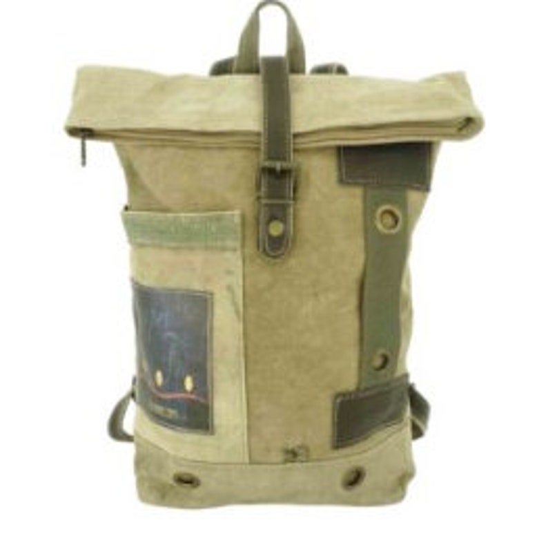 20 X 13 Backpack Recycled Military Tent Backpack Etsy