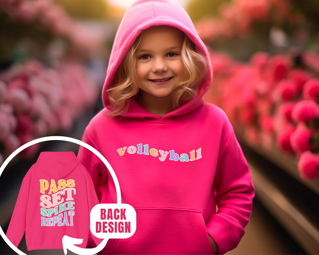 Youth Volleyball Hoodie Girls Volleyball Sweatshirt Etsy
