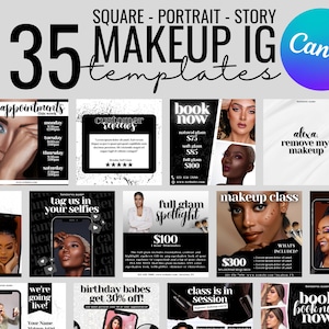 Makeup Flyer Sale, Makeup Artist Branding Kit, Makeup Social Media Templates, Makeup Sale Flyer, Makeup Artist Class, Branding Templates, IG