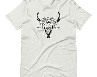 Wild and Free Bull Shirt Short-sleeve unisex t-shirt