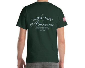 T-shirt patriotique américain : pays des libres, patrie des braves