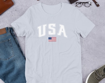 USA Flag T-Shirt: Patriotic 4th of July Tee