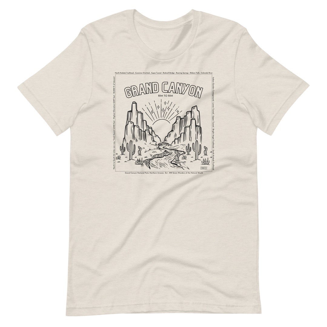 Grand Canyon Rim to Rim T-shirt - Etsy