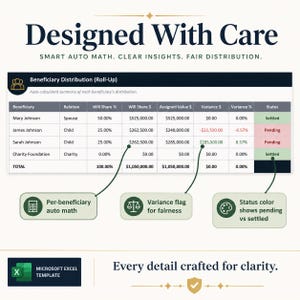 Estate Inventory OS detail showcase image zooming into real worksheet rows, totals, statuses, formulas, or notes.